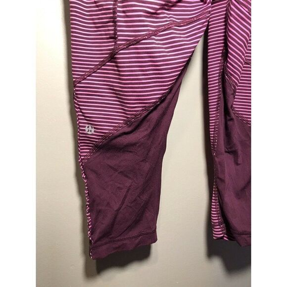Lululemon Run For Your Life Crop Pant Hyper Stripe - Picture 10 of 12